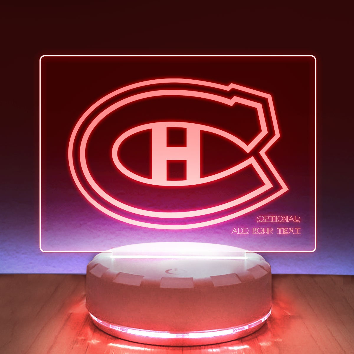 Montreal Canadiens Logo LED Desk Lamp Room Decor Brightness Etsy