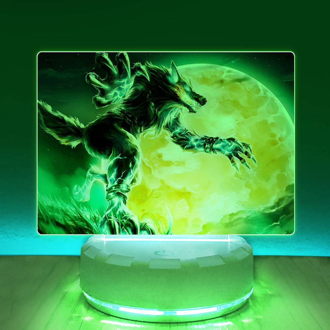 Video Game Smite LED Desk Lamp Fenrir Room Decor LED Light Etsy