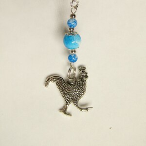 Chicken Cockerel  Charm, Cute Rooster Phone Charm, Chicken Gift for Mom,  Chicken Purse Charm for Chicken Lover, Chicken Journal Charm