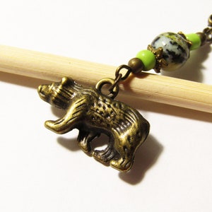 Bear Charm 3D with Antique Bronze Look, Bear Accessory, Bear Purse Charm, Bear Backpack Charm, Bear Zipper Pull, Bear Lover Gift