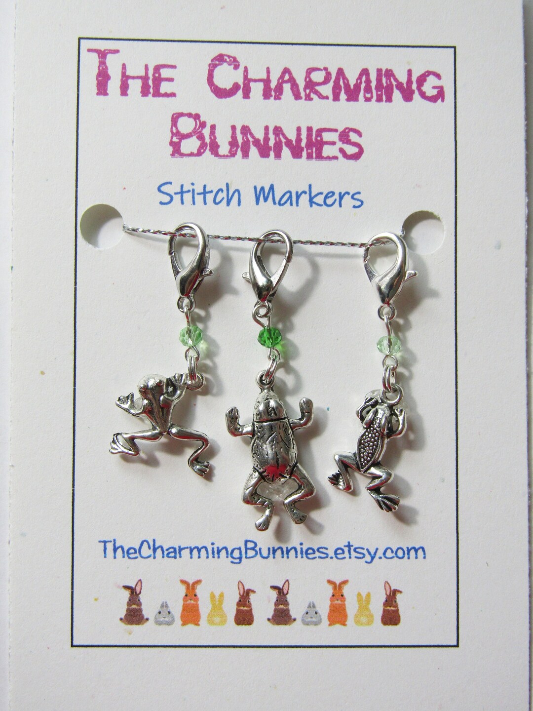 Frog Lobster Clasp Stitch Markers Set of 3 Frog Progress Etsy