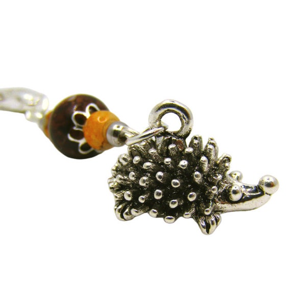 Prickly Hedgehog Charm or Zipper Pull, Adorable Hedgehog Charm for Hedgehog Lover, Gift for Hedgehog Lover