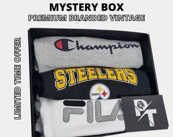 Branded Mystery Vintage sweatshirt bundel Heren, gedrukte geborduurde grafische jumper, crewneck, gepersonaliseerde gift box , 80s 90s Y2k