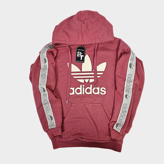 Adidas pink tape hoodie Clearance