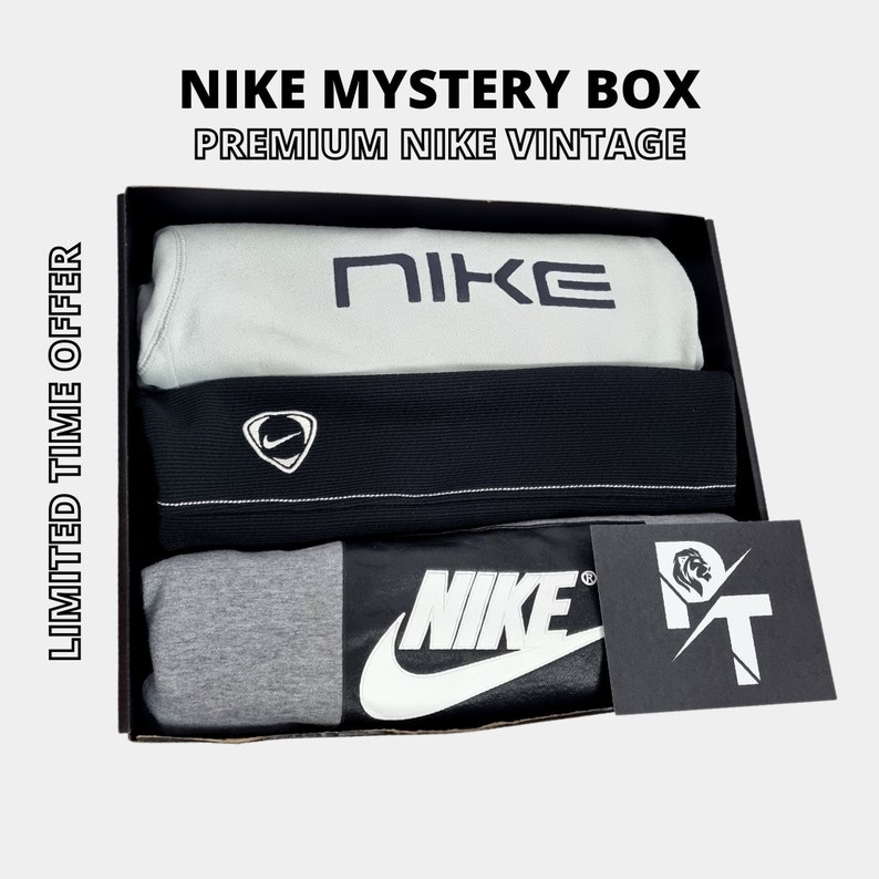 Nike Vintage Mystery Box, Nike crewneck gift box Bundle, Embroidered Nike Sweatshirts, Mystery box clothing, personalized gift, 80 90 Y2k 