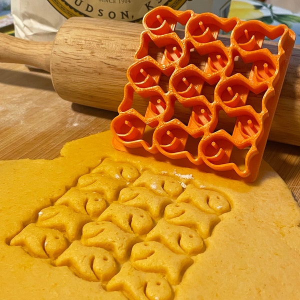 Goldfish Cracker Cutter, cuts 15 fish  3D Printed with Food Grade PLA