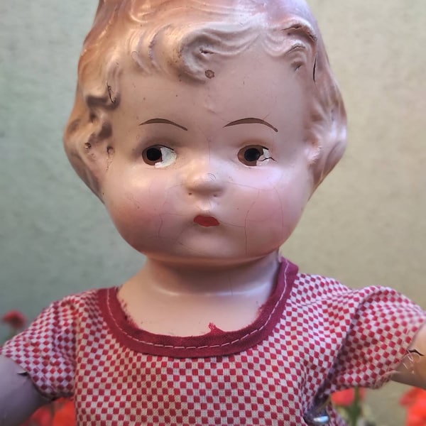 Antique doll Uneeda? Patsy style with hair loop 13/14"