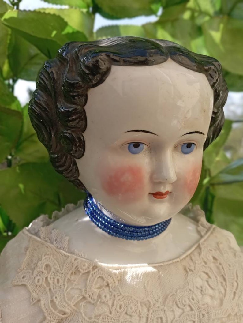 German Antique China Shoulder Head Doll Etsy