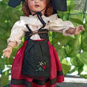 French antique composition doll 14&quot; Unis France( 35cm)