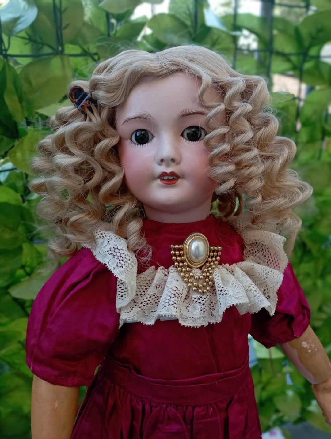 Poupon Bébé H40 France Corps Chiffon Raynal - Jumeau En Porcelaine 40 Cm (Occasion, Années 80/90)