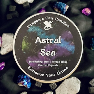 Astral Sea | Soy Candle | Wax Melts | Fantasy | RPG | Gamer | DnD | Geek Gift | Charcoal | Stars | Plane | Magic