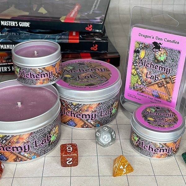 Alchemy Lab | Soy Candle | Wax Melts | Fantasy | RPG | Gamer | DnD | Geek Gift