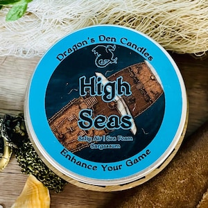 High Seas | Soy Candle | Wax Melts | Fantasy | RPG | Gamer | DnD | Geek Gift | Ocean | Coral | Moss | Marine | Bergamot | Pirate | Magic
