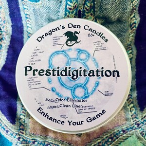 Prestidigitation | Soy Candle | Wax Melts | Fantasy | RPG | Gamer | DnD | Geek Gift | Magic | Spell | Odor Eliminator | Clean Linen