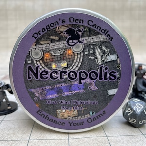 DISCONTINUED Necropolis | Soy Candle | Wax Melts | Fantasy | RPG | Gamer | DnD | Geek Gift | Undead