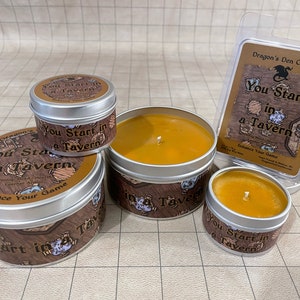 You Start in a Tavern | Soy Candle | Wax Melts | Fantasy | RPG | Gamer | DnD | Geek Gift