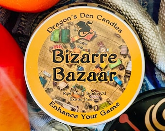 Bizarre Bazaar | Gaming Candle | Soy Candle | Wax Melts | Fantasy | RPG | Gamer | DnD | Geek Gift | Orange | Incense | Clove