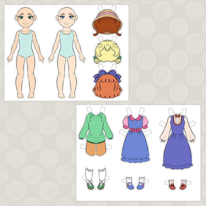 Paper Dolls to Color, Paper Dolls Printable Coloring, Paper Dolls ...