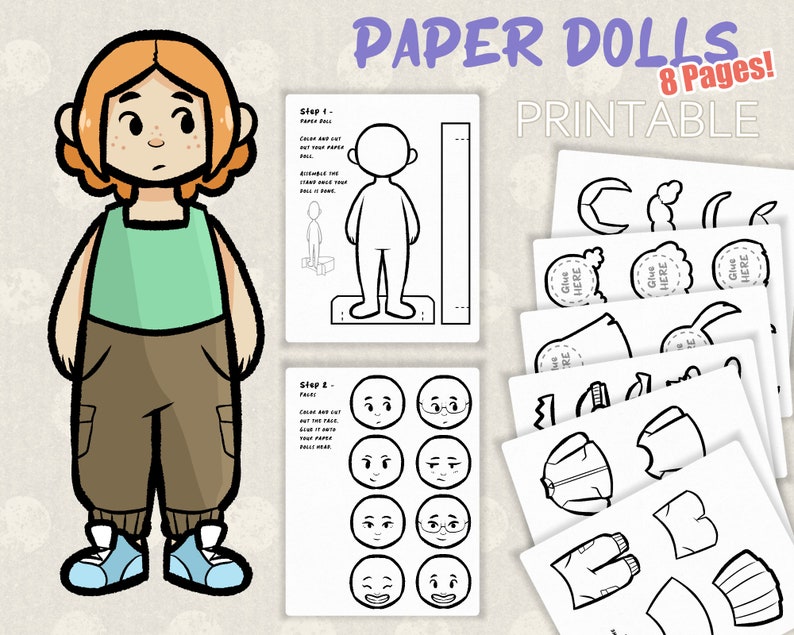 Paper Dolls to Color, Paper Dolls Printable Coloring, Paper Dolls ...