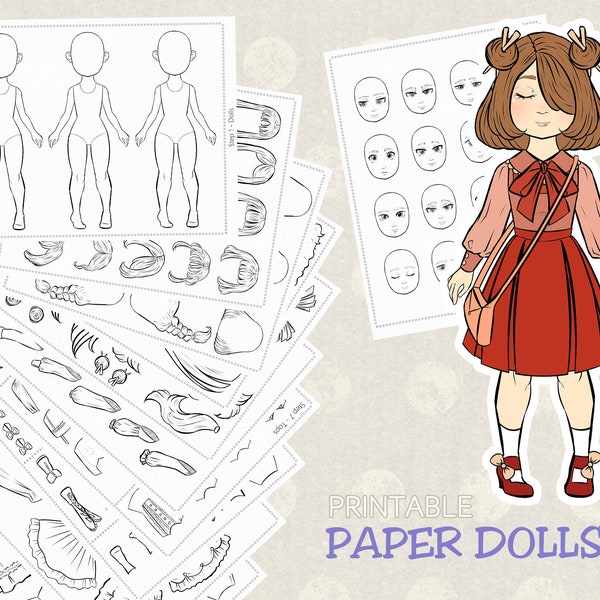 100+ ULTIMATE Paper Dolls, Paper Dolls to Color, Paper Dolls Printable Coloring, Paper Dolls PDF, Paper Dolls Prints, Paper Dolls Template