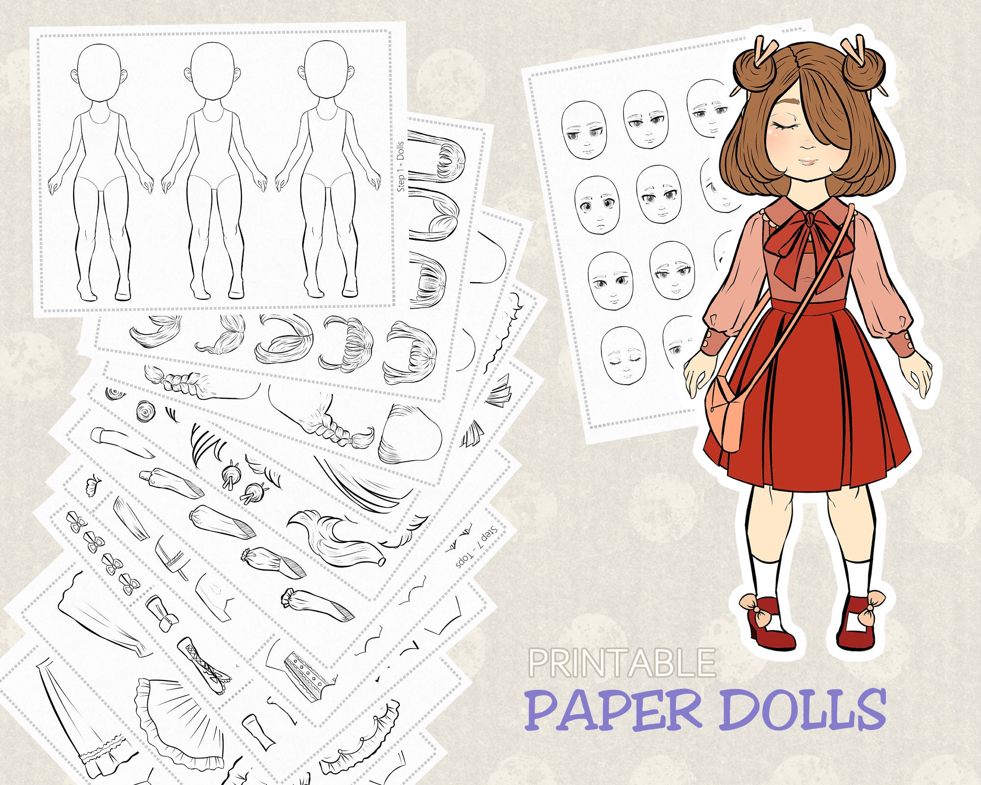 How to Draw an Anime Paper Doll 8 Steps with Pictures  wikiHow