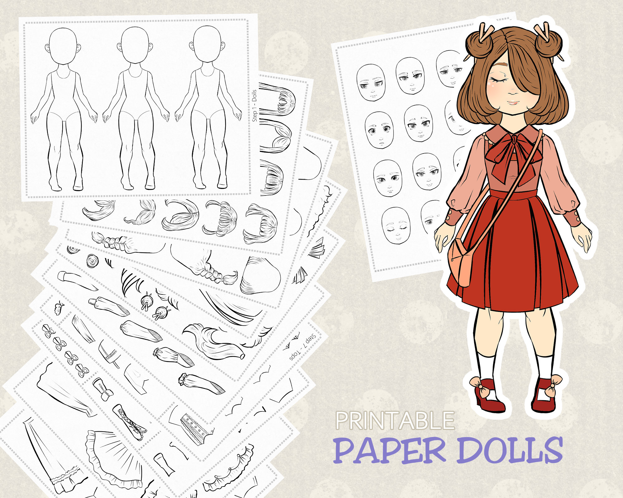 How to Draw an Anime Paper Doll 8 Steps with Pictures  wikiHow