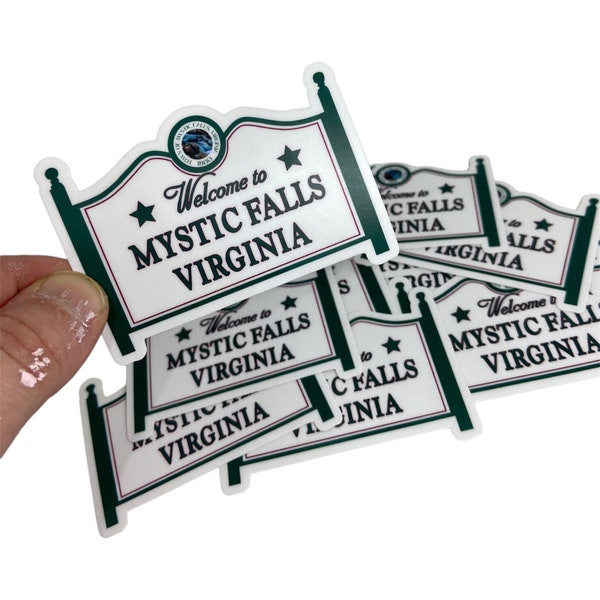 Mystic Falls Welcome Sign Sticker