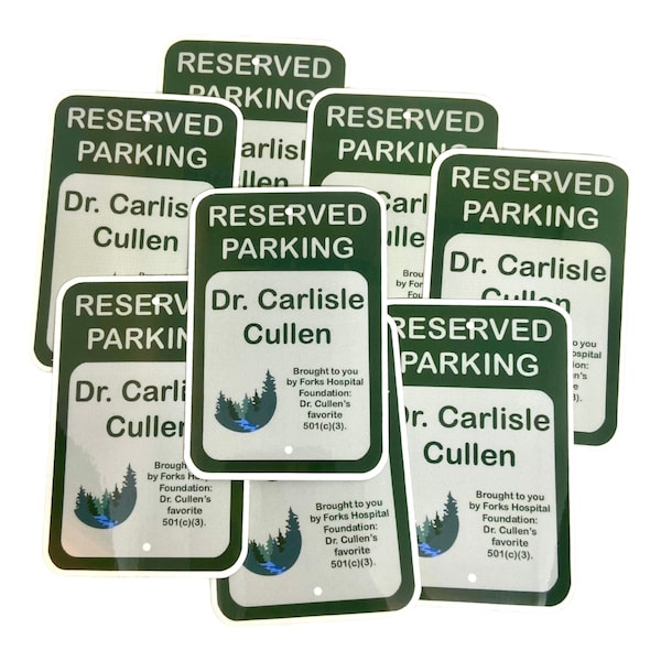 Forks Hospital Parking Sign Sticker -New