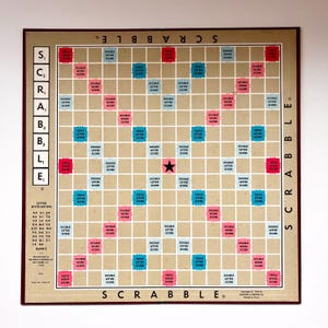 Vintage Scrabble Board Game with Extra Tiles