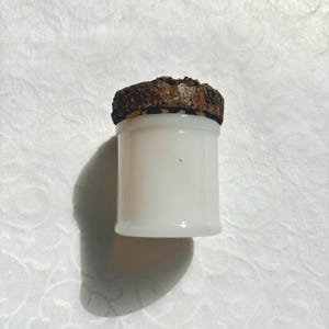 Antique Mentholatum Makeup Cream Milk Glass Bottle Jar