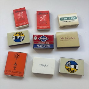 Vintage Assorted Aesthetic Matchboxes - Set of 10, 15, 20 or 25