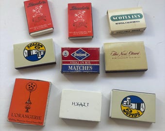 Vintage Assorted Matchboxes - Travel Collection, 1960s-1990s