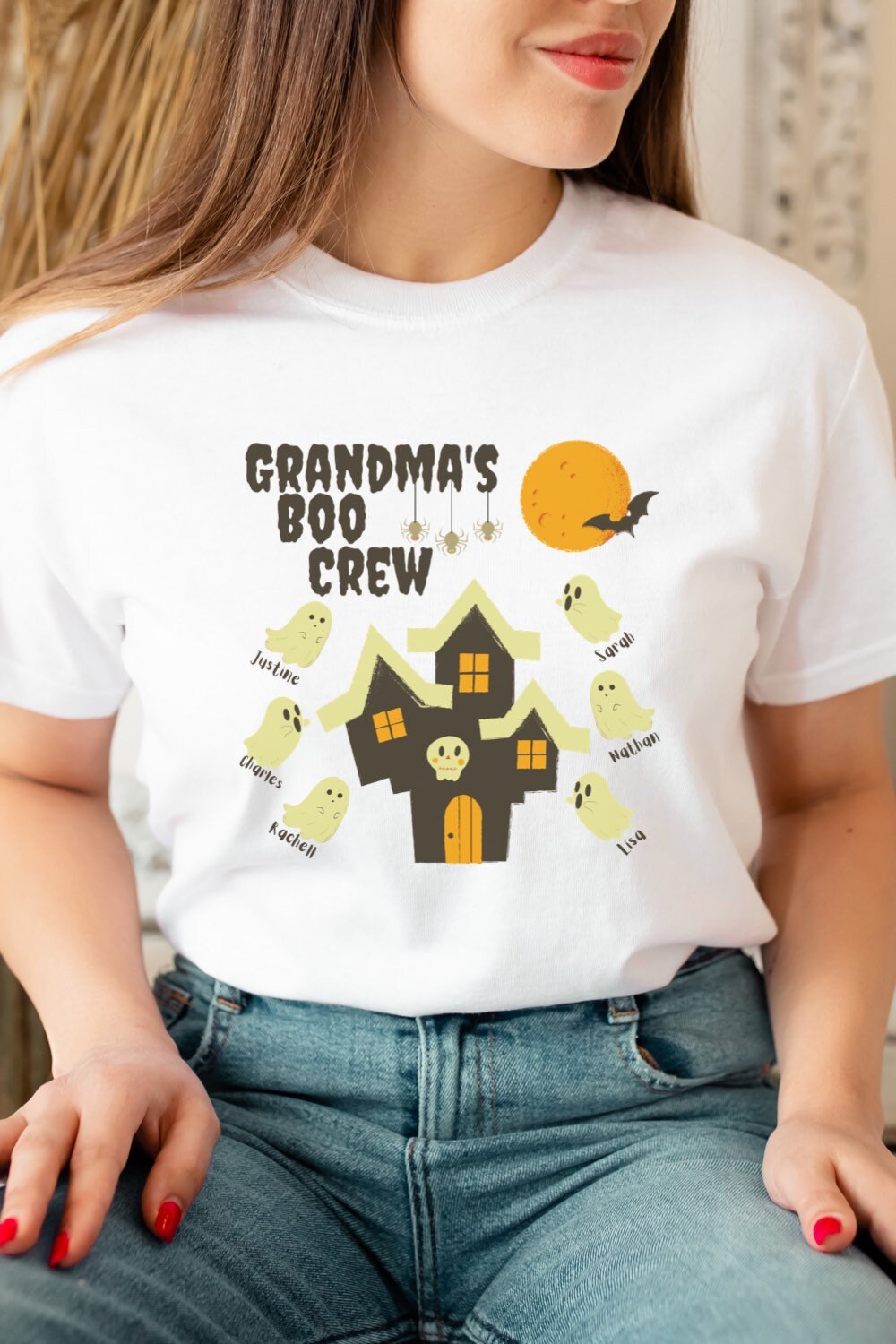 Grandma's Boo Crew Shirt. Halloween T-shirt for Granny, Nana, or Mimi ...