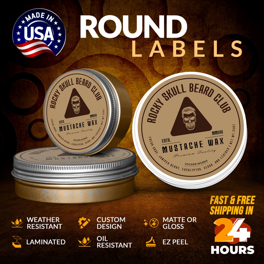 Custom Beard Balm Label, Die Cut Beard Oil Stickers, Personalized