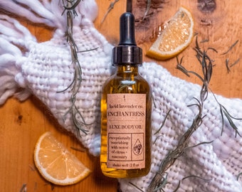 Organic Moisturizing Body Oil | Enchantress Natural Perfume Oil | Massage Oil