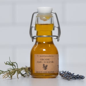 Organic Hair + Scalp Oil | Natural Hair Repair | Fix Dry Scalp | Hair Moisturizer | Pre-Shower or Overnight Scalp Treatment