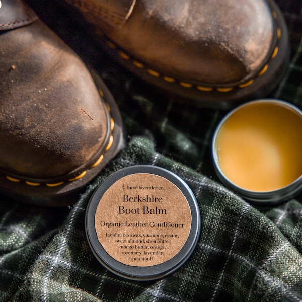 All-Natural Leather Conditioner + Waterproofing | Non-Toxic Boot Balm | Organic Leather Polish