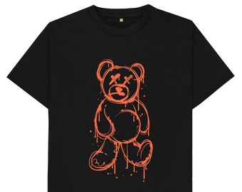Tシャツ・カットソー [READY4NEXT] TeddyBear Artwork short sleeved Tshirt(BLACK) il_340x270.5052575323_72nj.jpg