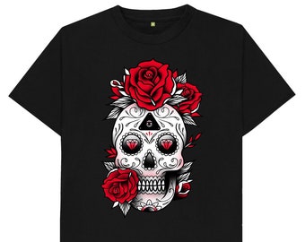 Death Rose Skull T Shirt
