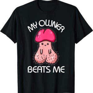 飼い主が私を殴る面白い失礼なTシャツ