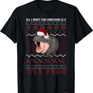 All I Want For Christmas Is A Moo Deng T Shirt