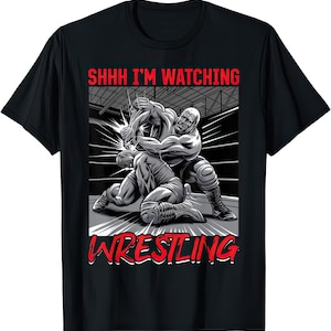 Pssst, ich sehe Wrestling-T-Shirt zu