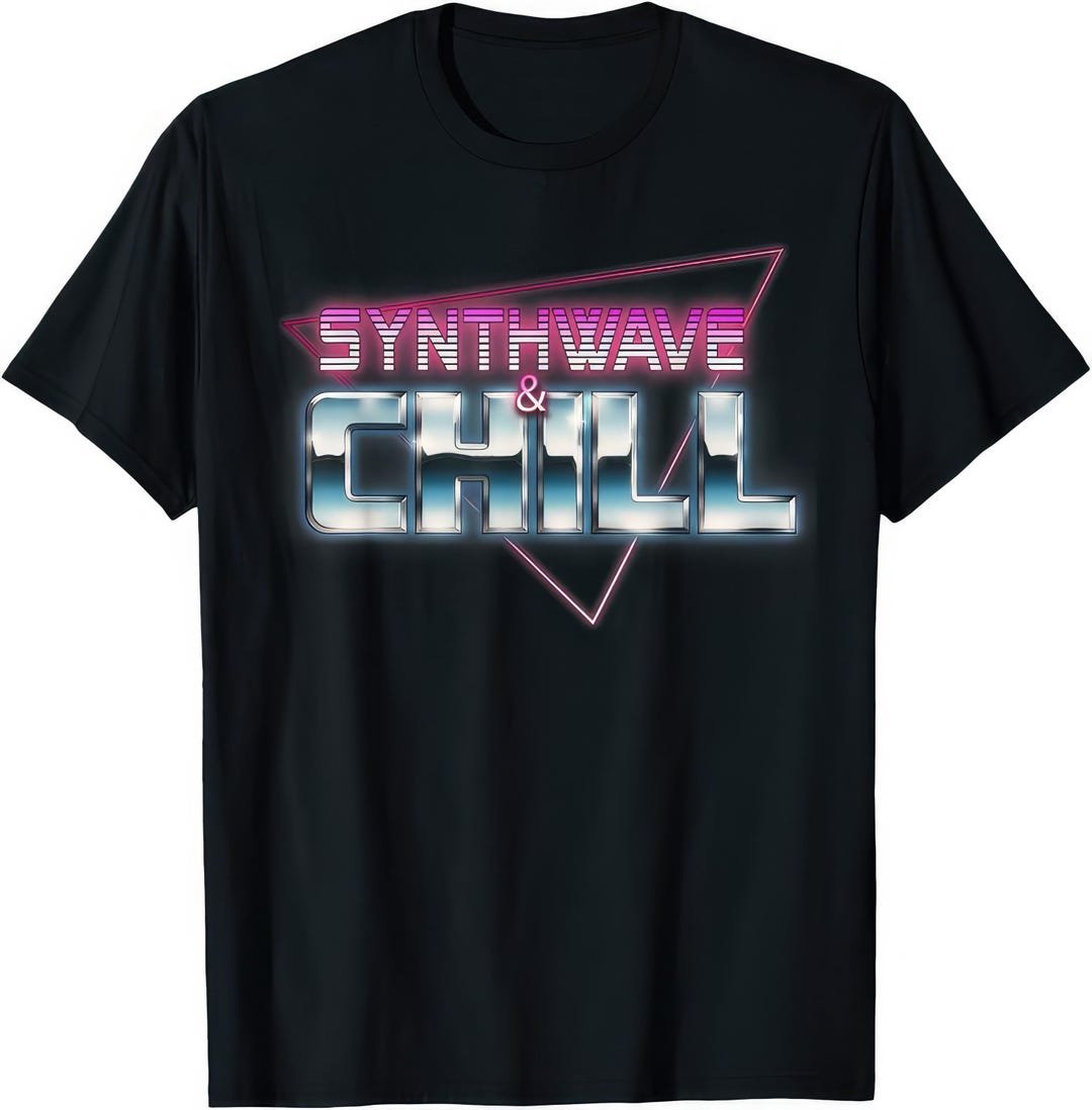 Outrun Style Synthwave Chill T-shirt | Retro 80s Vaporwave Aesthetic Tee | Neon ...