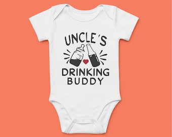 Uncle's Drinking Buddy Organic Cotton Baby Grow