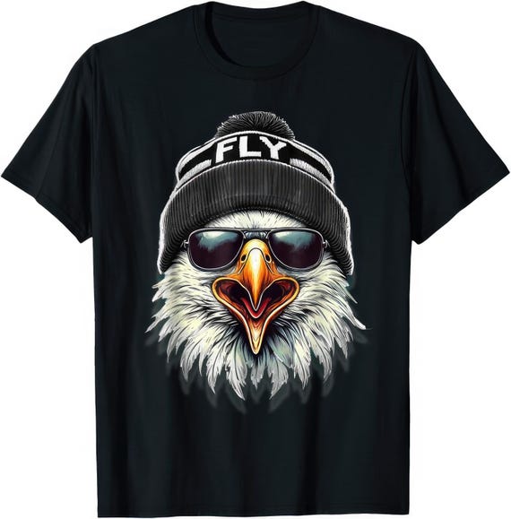 Eagle With Sunglasses T Shirt - Etsy Denmark