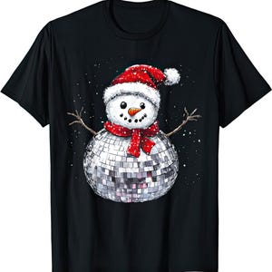 Snowman Christball Ball Christmas Day Santa T Shirt