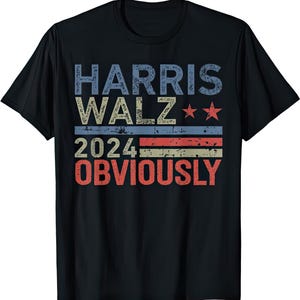 Harris Walz 2024 Obviously Kamala Harris Tim Walz Presidential Campaign T Shirt