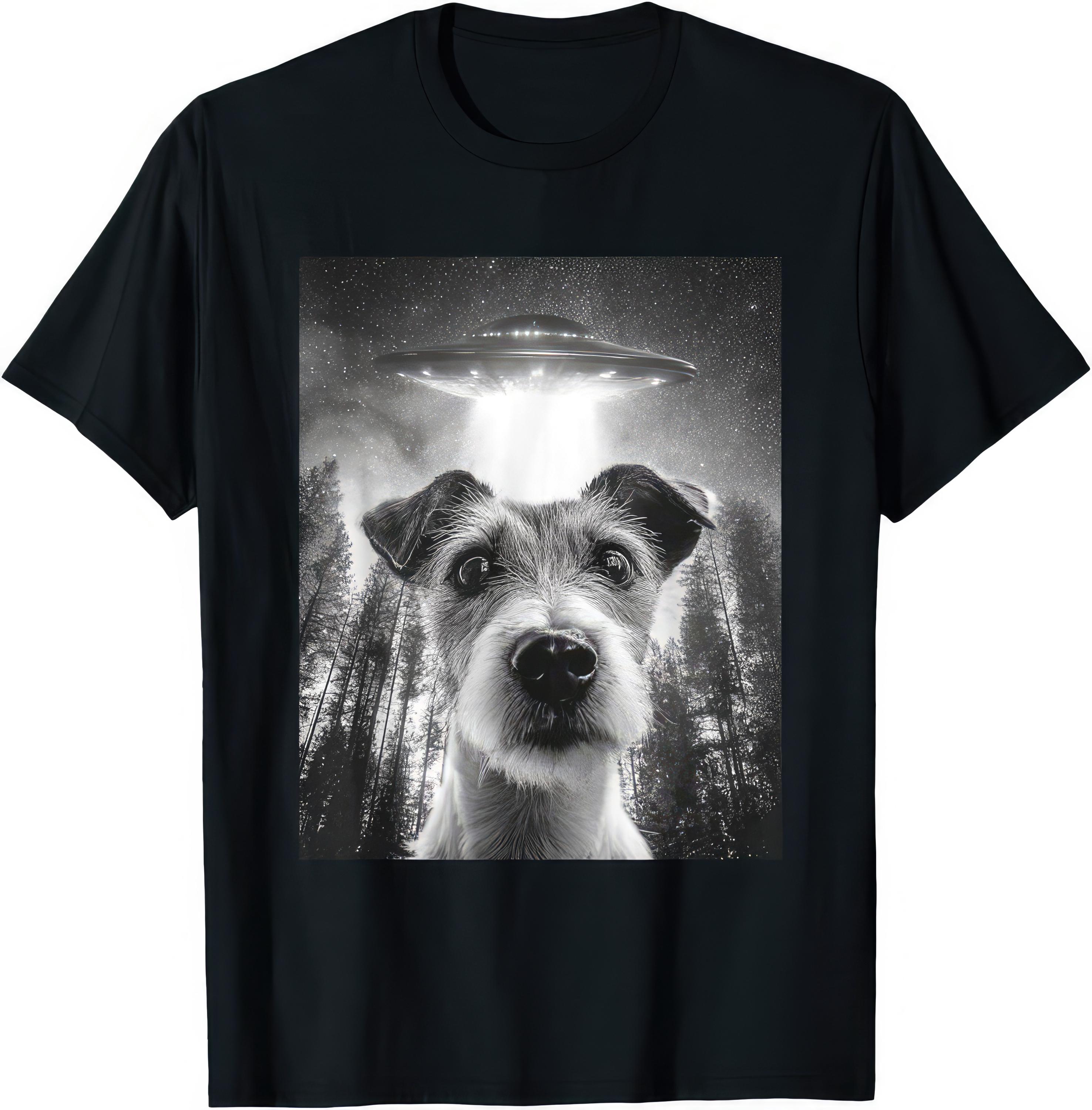 Russeluno（ラッセルノ） の「LEGENDS JQ BOX HIGHNECK TEE」 Surprised Jack Russell Terrier With Ufo Alien Dog Funny T Shirt - Etsy