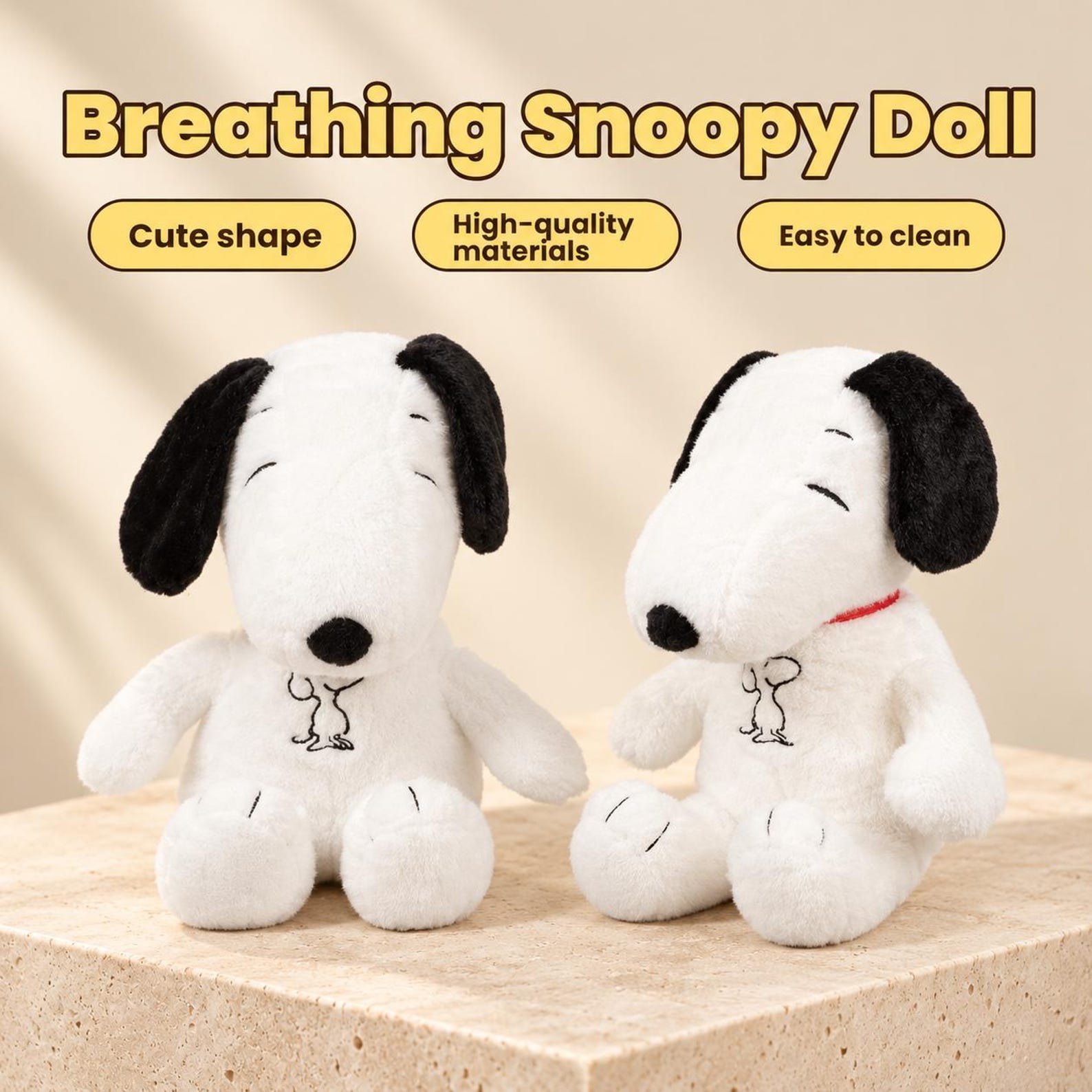 Noopy Dog Handmade Snoopy Plush Toy, White Dog Stuffed Animal - Etsy