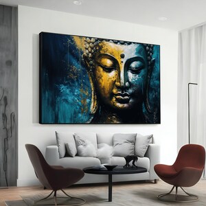 Buddha Canvas Print, Zen Wall Decor, Meditation Art, Home Decoration ...
